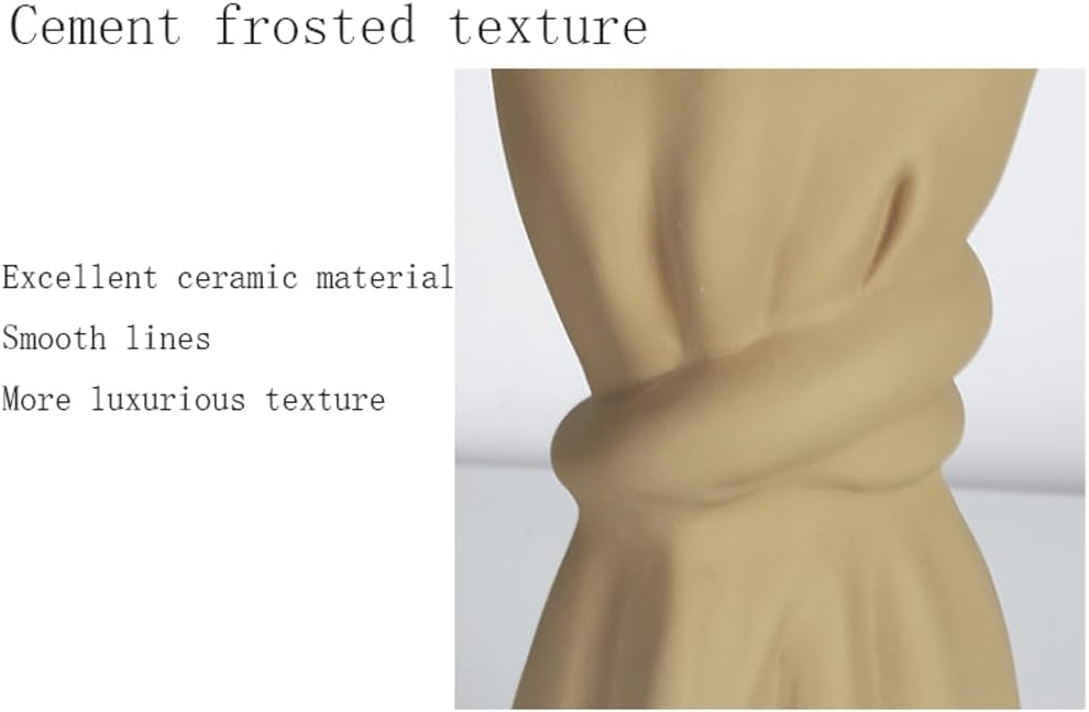 Crinkle Paper Bag Shape Ceramic Vase Cloth Bag Ceramic Dry Vase Creative Retro Work of Art Home Decorative Flower Arrangement Luxury Household Ornaments