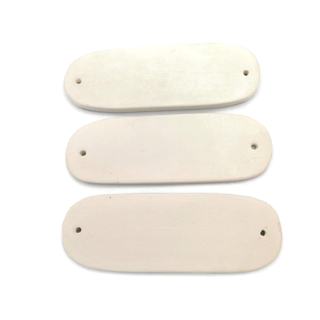 3 Blank Tiles, Craft Supplies Unpainted Ceramics, Ready to Paint Bisque, Home Decor DIY
