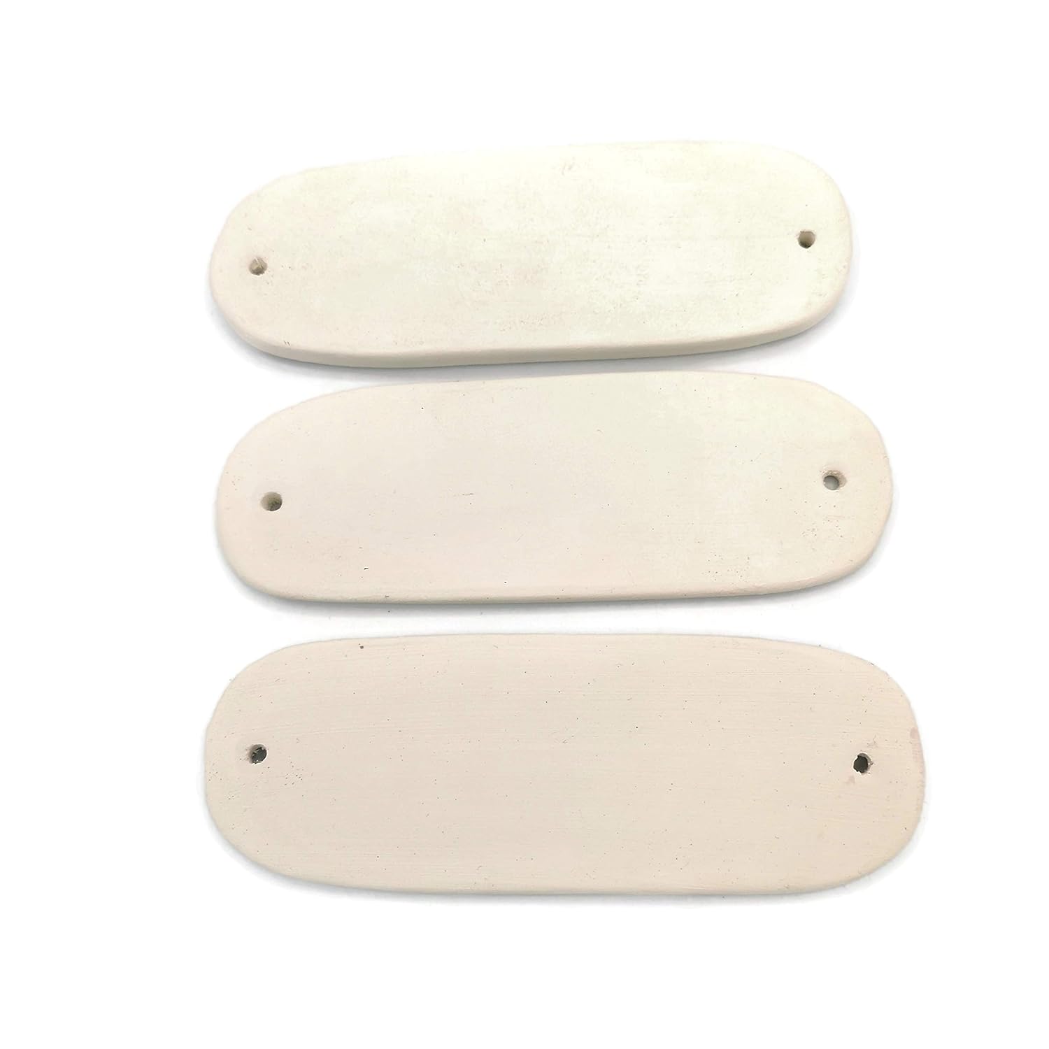 3 Blank Tiles, Craft Supplies Unpainted Ceramics, Ready to Paint Bisque, Home Decor DIY