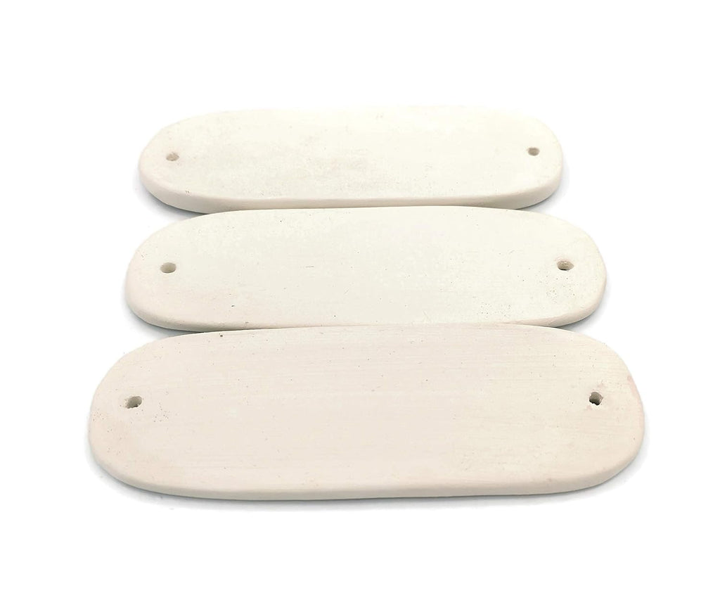 3 Blank Tiles, Craft Supplies Unpainted Ceramics, Ready to Paint Bisque, Home Decor DIY