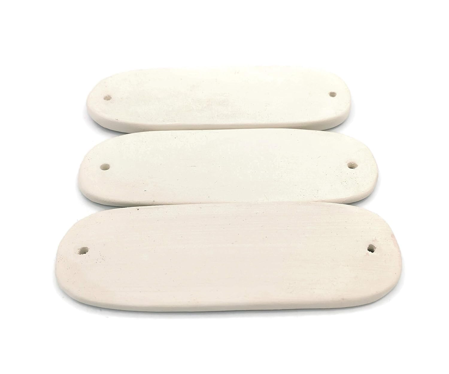 3 Blank Tiles, Craft Supplies Unpainted Ceramics, Ready to Paint Bisque, Home Decor DIY