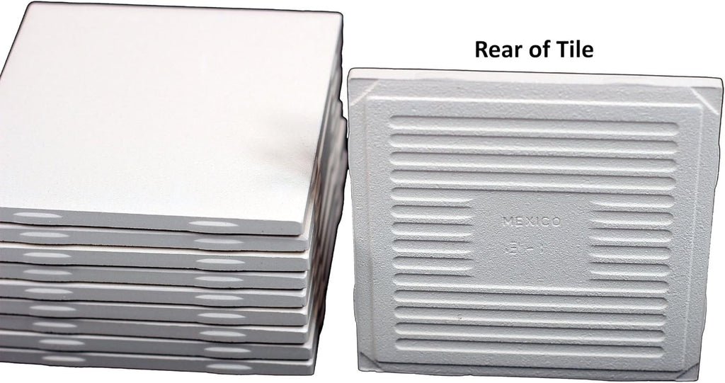 Bisque tiles unpainted use underglazes