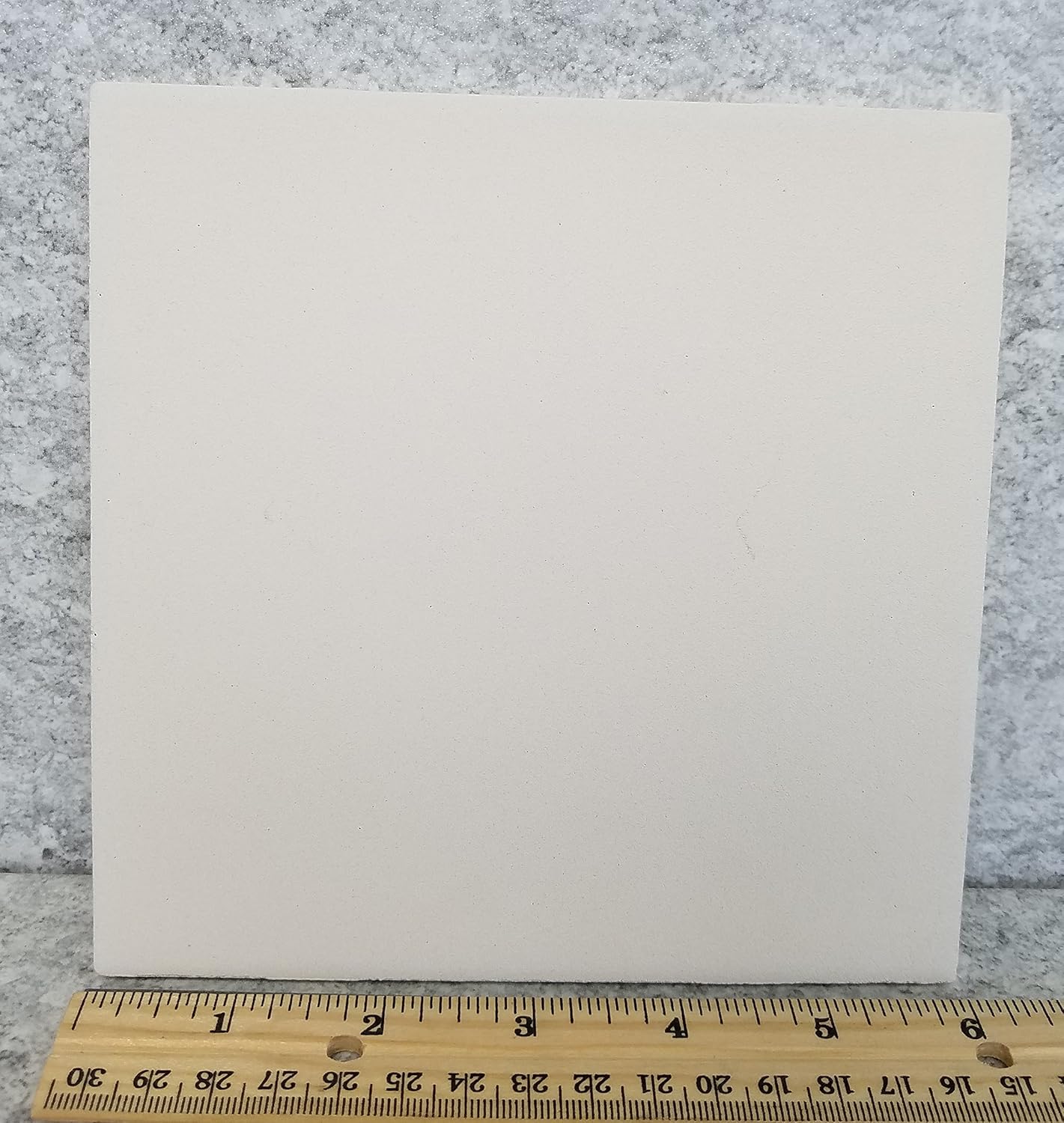 Bisque - 6" X 6" Square Tile (Unpainted, Ready for Glaze)